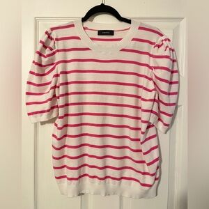 Women’s Pink and White Striped top